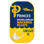 Princes Mackerel Fillets Sunflower Oil 125g (Case of 10)  Honesty Sales U.K