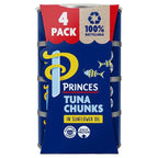 Princes Tuna Chunks in Sunflower Oil 4 x 145g (Case of 6)  Honesty Sales U.K