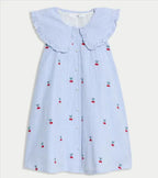 Pure Cotton Cherry Embroidered Dress (2-8 Yrs) M&S Collection