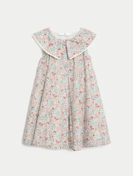 Pure Cotton Floral Dress (2-8 Yrs) Zweitbild
