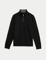 Pure Cotton Half Zip Sweatshirt - Honesty Sales