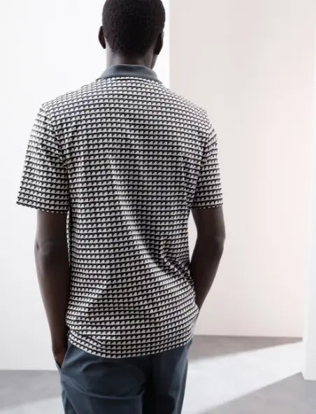 Pure Supima Cotton Geometric Polo Shirt - Honesty Sales