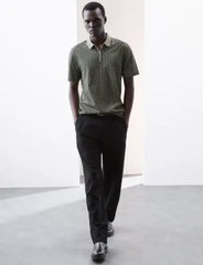 Pure Supima Cotton Geometric Polo Shirt - Honesty Sales