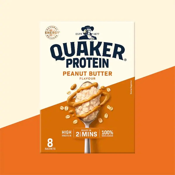 Quaker High in Protein Peanut Butter Porridge Sachets 8x43g (Case of 6) Secondary image