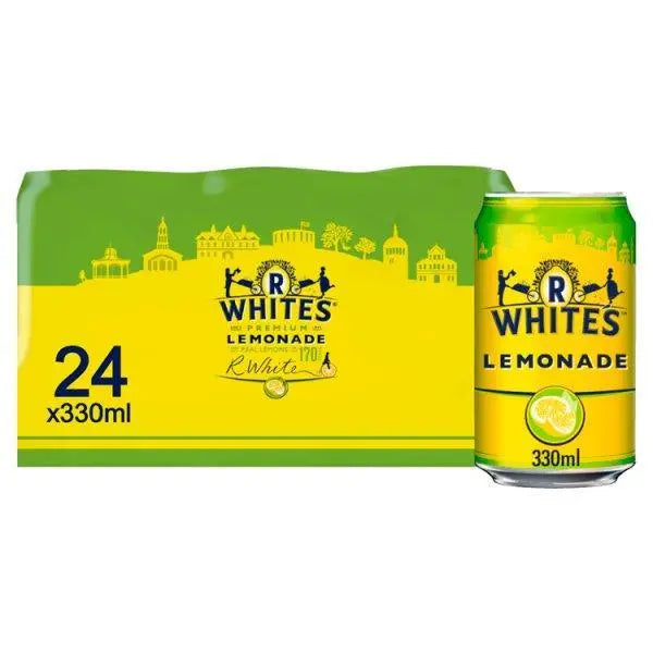 R.White's Lemonade Cans 24 x 330ml (Case of 24) - Honesty Sales