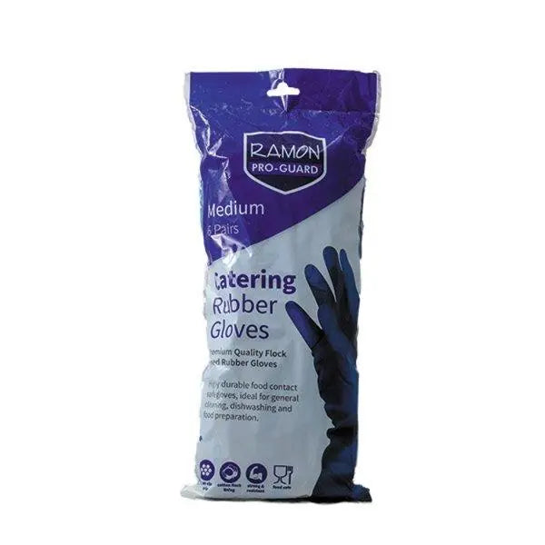 Ramon Pro Guard Medium Catering Rubber Gloves 6 Pairs - Honesty Sales Image principale du produit
