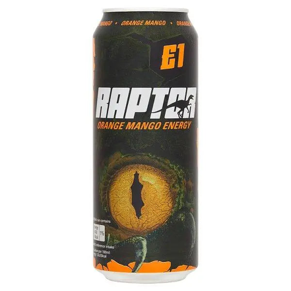 Raptor Orange Mango Energy 500ml (Case of 12) - Honesty Sales Main image
