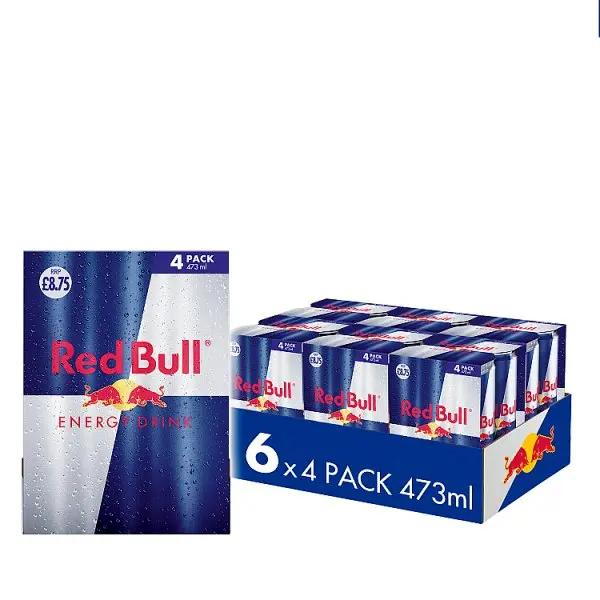 Red Bull Energy Drink 4 x 473ml - Pack of 6 ( Case of 3)  Honesty Sales U.K Main image