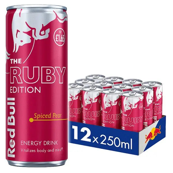 Red Bull Energy Drink Ruby Edition 250ml 12 Pack (Case of 12) - Honesty Sales