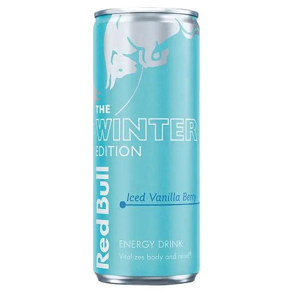 Red Bull Energy Drink Winter Edition Iced Vanilla Berry 250ml (Case of 12)  Honesty Sales U.K