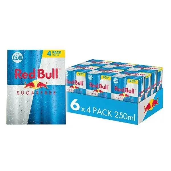 Red Bull Energy Drink Sugar Free 250ml, 4 Pack (Case of 6)  Honesty Sales U.K Main image