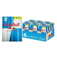 Red Bull Energy Drink Sugar Free 250ml, 4 Pack (Case of 6)  Honesty Sales U.K