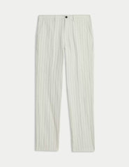 Regular Fit Cotton Linen Blend Chinos