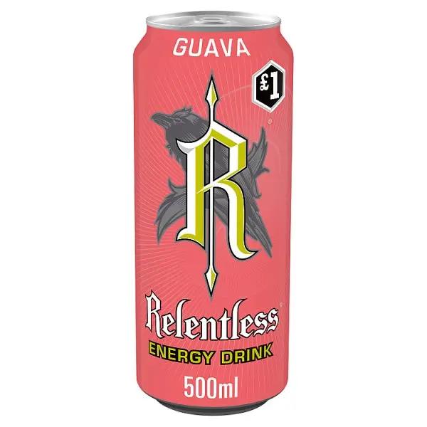 Relentless Guava Energy Drink 500m  Honesty Sales U.K