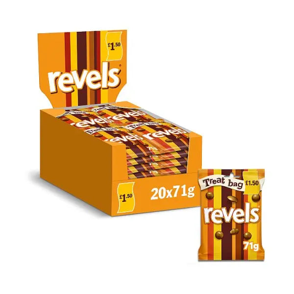 Revels Milk Chocolate with Raisins, Coffee or Orange Treat Bag (Case of 20) Revels