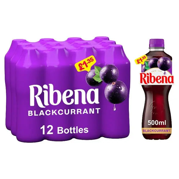 Ribena Blackcurrant Juice Drink 500ml (Case of 12)  Honesty Sales U.K Hauptbild