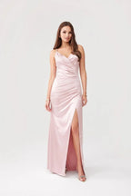 Roco Fashion Lamelia maxi dress with an open back is made of delicate and soft-touch fabric - Honesty Sales