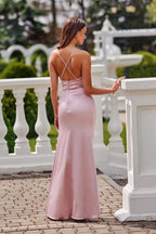 Roco Fashion Lamelia maxi dress with an open back is made of delicate and soft-touch fabric - Honesty Sales