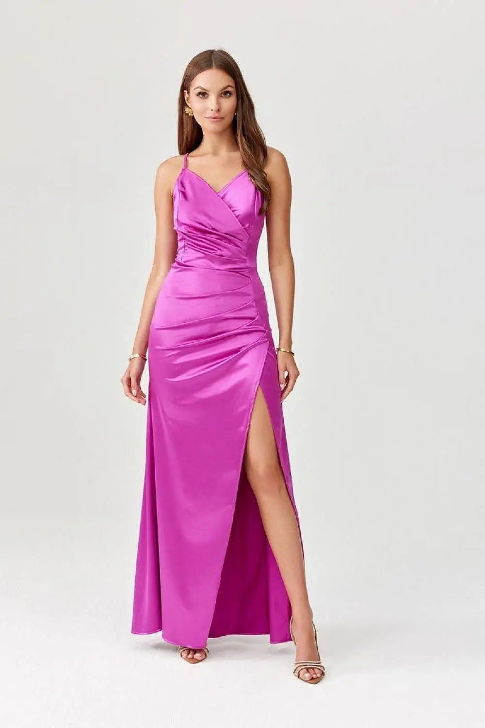 Roco Fashion Lamelia maxi dress with an open back is made of delicate and soft-touch fabric - Honesty Sales