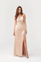 Roco Fashion Lamelia maxi dress with an open back is made of delicate and soft-touch fabric - Honesty Sales