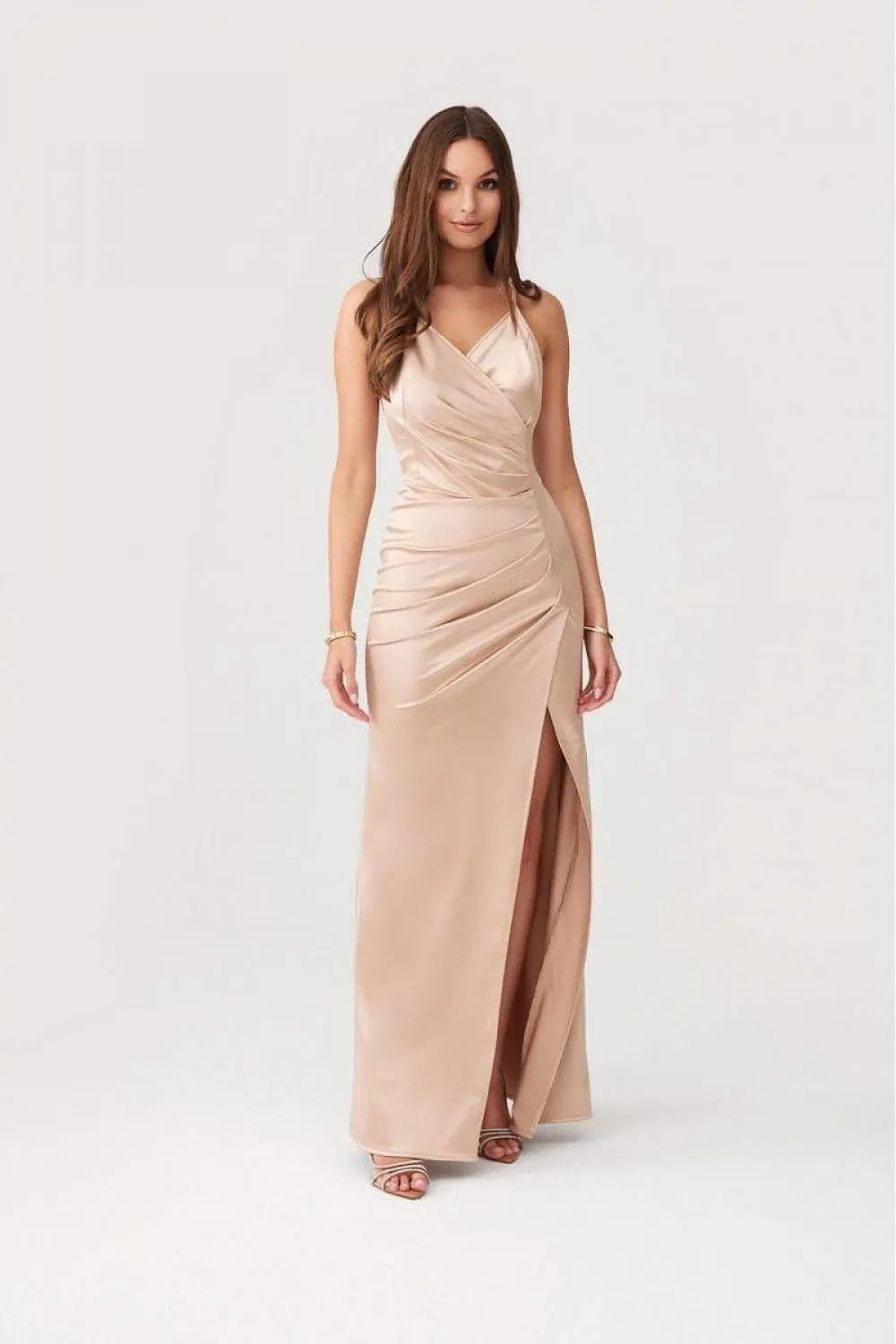 Roco Fashion Lamelia maxi dress with an open back is made of delicate and soft-touch fabric - Honesty Sales