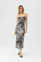 Roco Fashion elastic patterned zuri dress - Honesty Sales