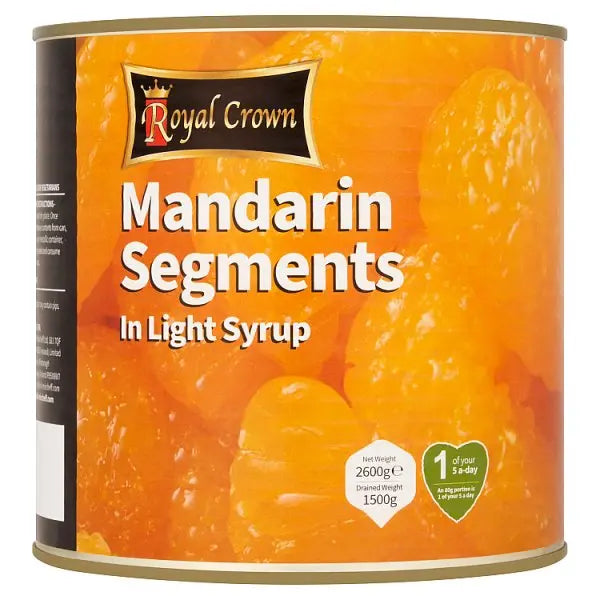 Royal Crown Mandarin Segments in Light Syrup 2600g Royal Crown