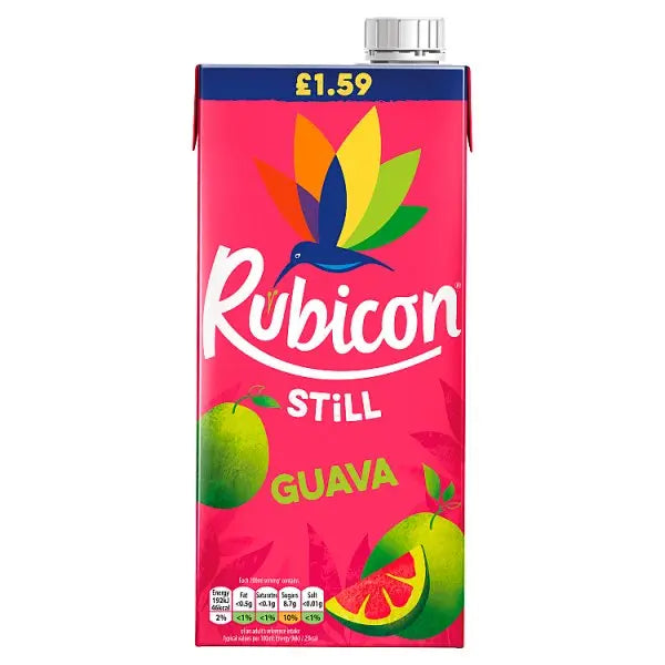 Rubicon Still Guava Juice Drink 1 Litre (Case of 12)  Honesty Sales U.K