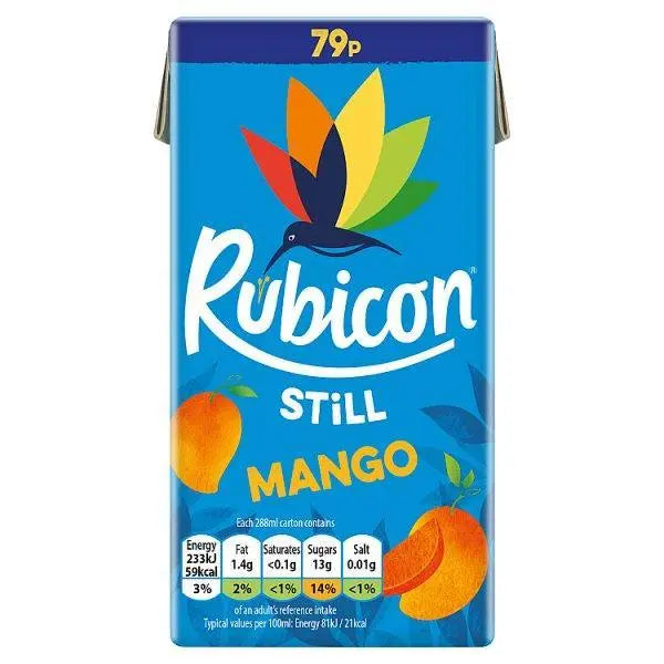 Rubicon Still Mango Juice Drink 288ml (Case of 27) - Honesty Sales
