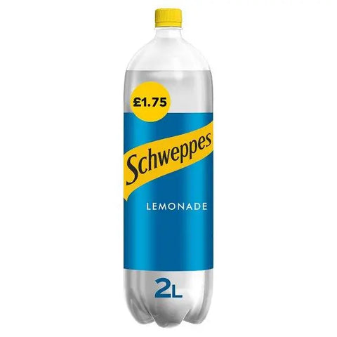 Schweppes Lemonade 2L  (Case of 6) - Honesty Sales U.K