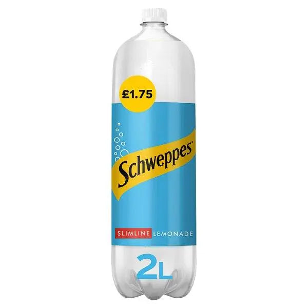 Schweppes Slimline Lemonade 2L (Case of 6) - Honesty Sales U.K