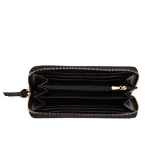 Serene Black Vegan Zip Around Wallet - Honesty Sales U.K