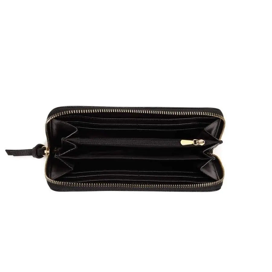 Serene Black Vegan Zip Around Wallet - Honesty Sales U.K