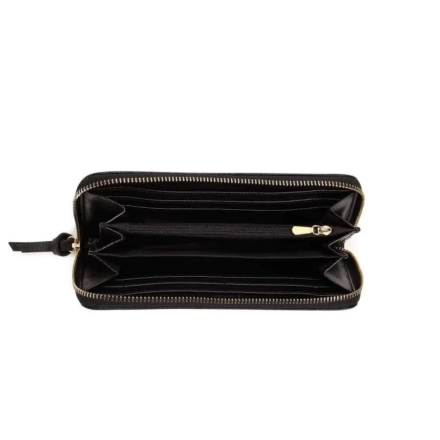 Serene Black Vegan Zip Around Wallet - Honesty Sales U.K