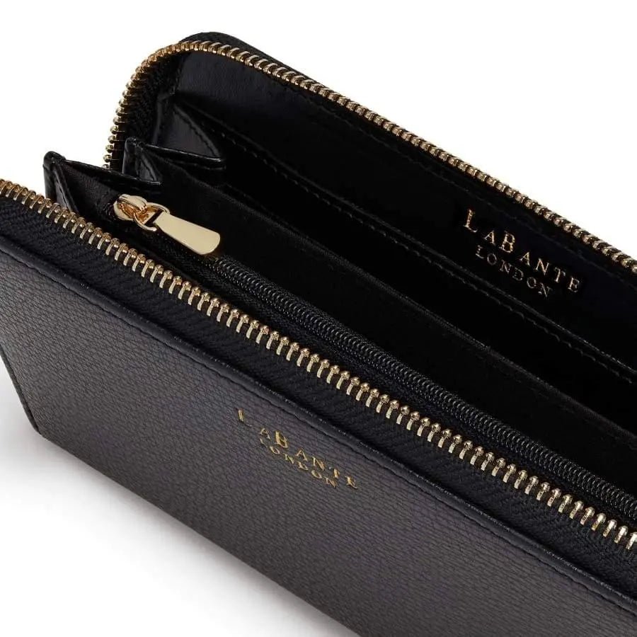 Serene Black Vegan Zip Around Wallet - Honesty Sales U.K
