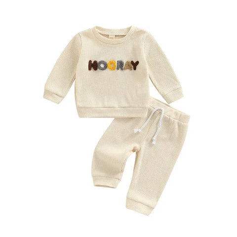 Baby Clothes Newborn Girl Boy 2Pcs Cotton Rainbow Fall Outfits Girls Clothing Suit - Honesty Sales U.K