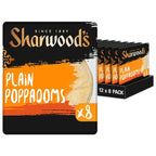 Sharwood's 8 Plain Poppadoms (Case of 5)  Honesty Sales U.K