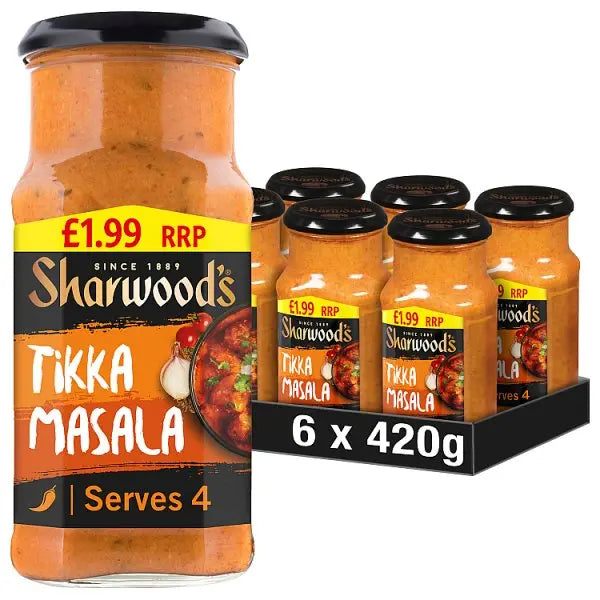 Sharwood's Tikka Masala Cooking Sauce 420g (Case of 6) - Honesty Sales