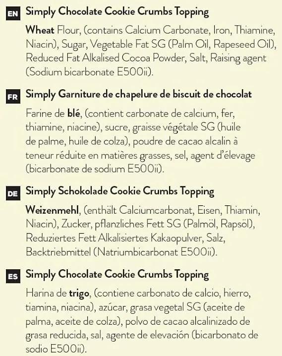 Simply Chocolate Cookie Crumb 400g - Honesty Sales U.K