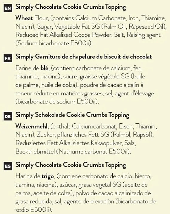 Simply Chocolate Cookie Crumb 400g - Honesty Sales U.K