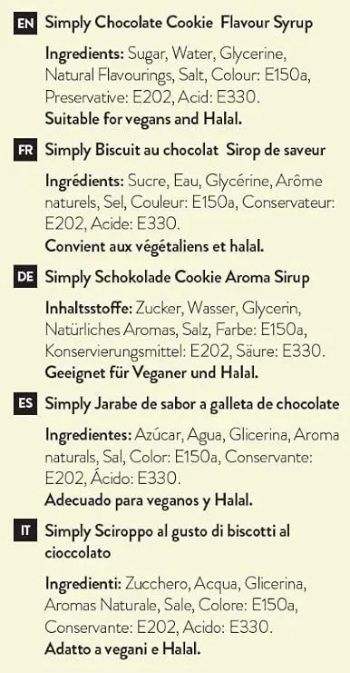 Simply Chocolate Cookie Syrup Simply