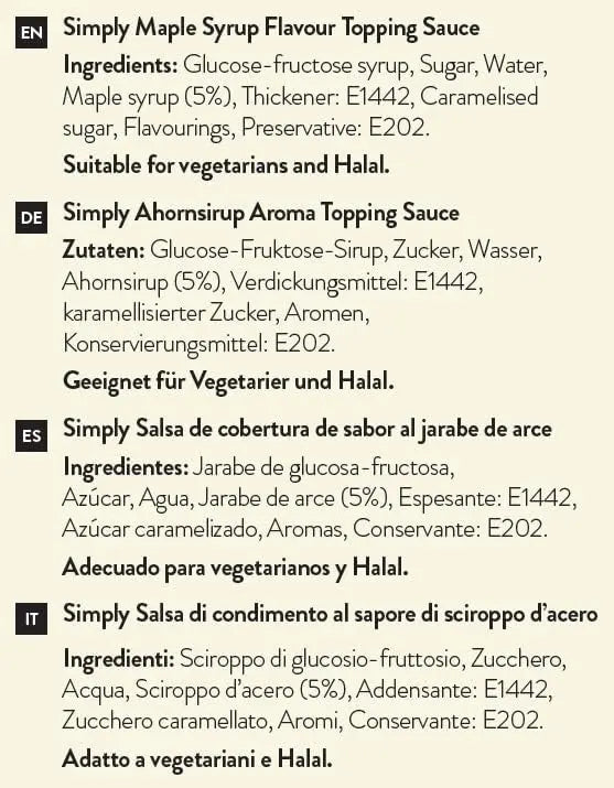 Simply Maple Syrup Topping Sauce Secondary image