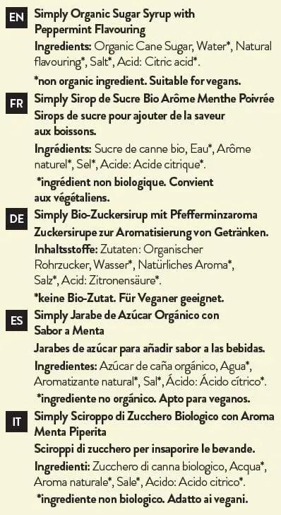 Simply Organic Peppermint Syrup - Honesty Sales U.K