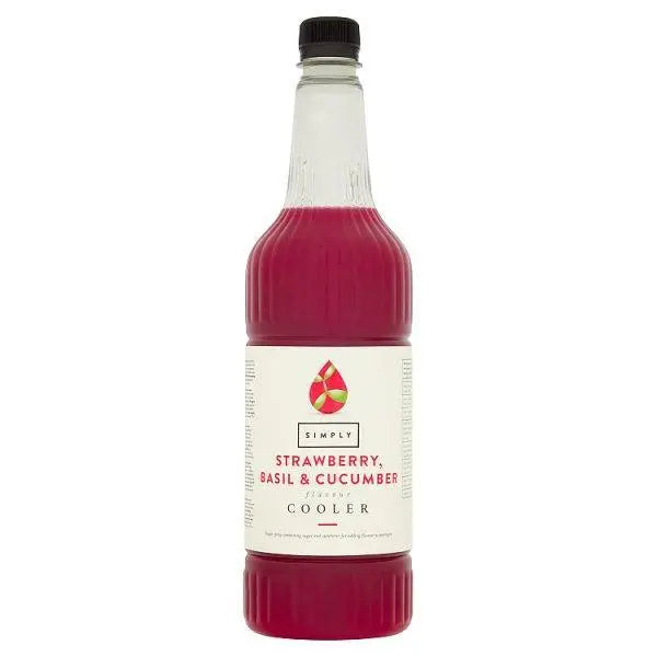 Simply Strawberry, Basil & Cucumber Flavour Cooler 1L - Honesty Sales