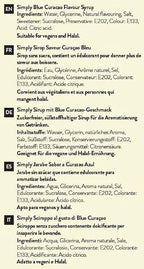 Simply Sugar Free Blue Curacao Syrup - Honesty Sales U.K