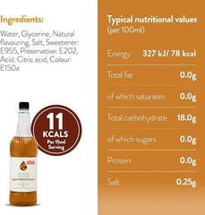 Simply Sugar Free Butterscotch Syrup - Honesty Sales U.K