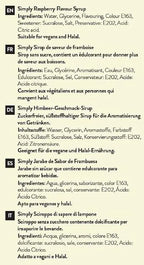 Simply Sugar Free Raspberry Syrup - Honesty Sales U.K