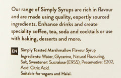 Simply Sugar Free Toasted Marshmallow Syrup - Honesty Sales U.K