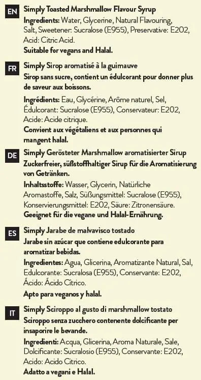 Simply Sugar Free Toasted Marshmallow Syrup - Honesty Sales U.K