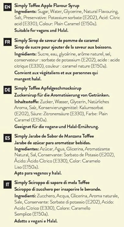 Simply Toffee Apple Syrup Simply